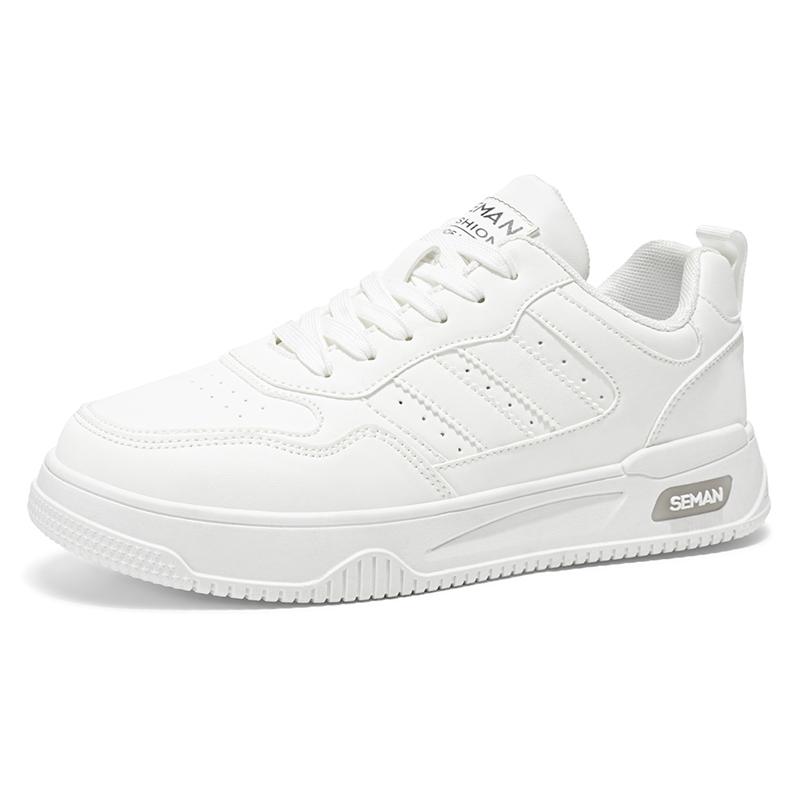 Students' White Shoes Four Season Breathable Soft-sole Non-slip Men's Casual Flat Shoes Fashion Youth Outdoor Sports Board Shoes