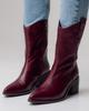 Ботинки на каблуке Sufinna 83968 36 бордовый кожа