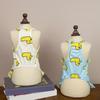 Dog Slip Dress Breathable Summer Yellow Duck Print Ruffle Pet Sleeveless Dress Pet Costume Outfit Apparel for Small Dogs