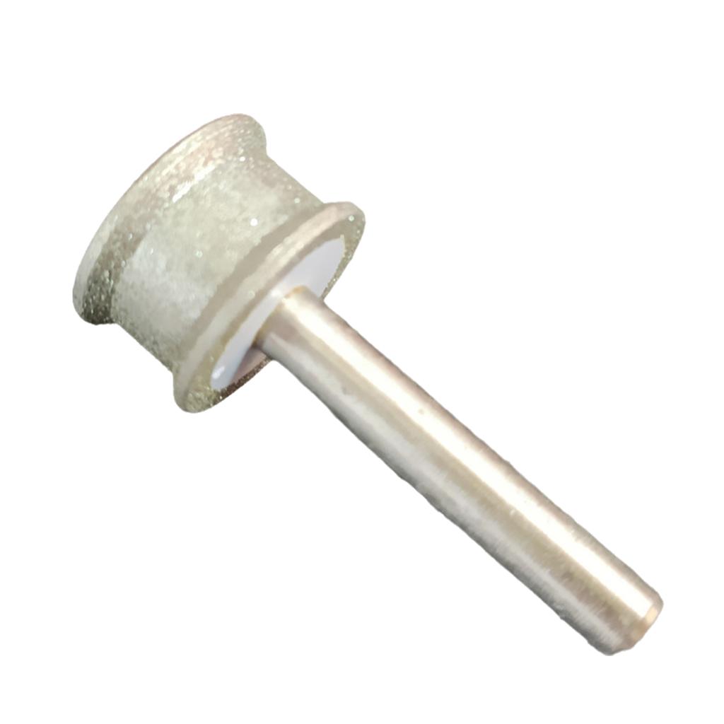 2-12mm Concave Diamond Grinding Wheel for Polishing Rounded Edges and Curved Surfaces On Glass Jade with 6mm Shank