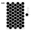GRIPLUS Strong GRIPLUS Postcard Size Ultra-Thin, Anti-Slip Stickers, Hexagon, (1, Black)
