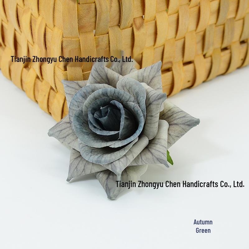 3D Printed Rose Flower Silk Headwear - Ethnic Minority Hair Accessory