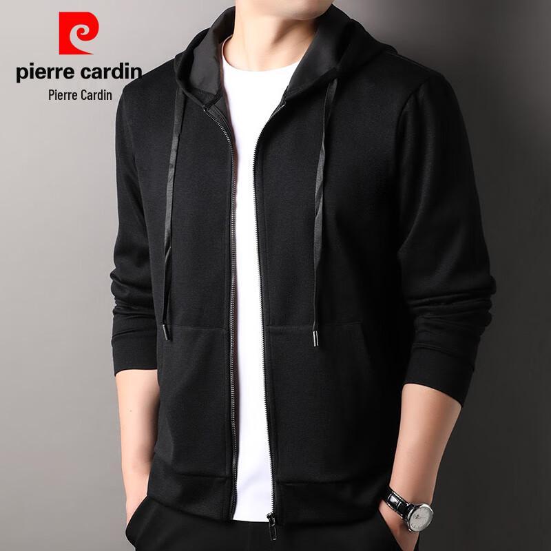 Pierre Cardin Herren Kapuzen-Sweatshirt mit durchgehendem Reißverschluss