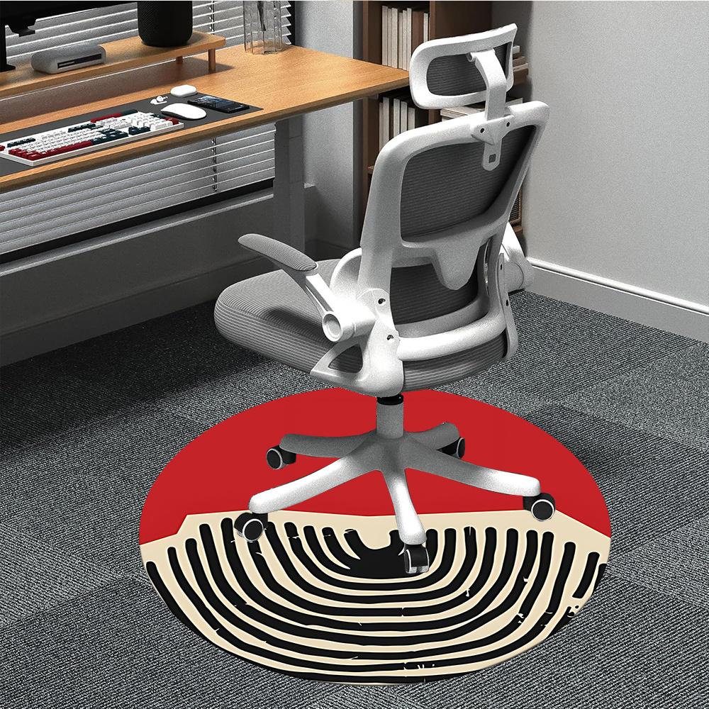 

1pc Abstract Pattern Office Round Area Rug, Indoor Mat Suitable ForOffice, Under Office Chairs Bedroom Living Room Home Decor, Room Decot155 80cm by 80cm