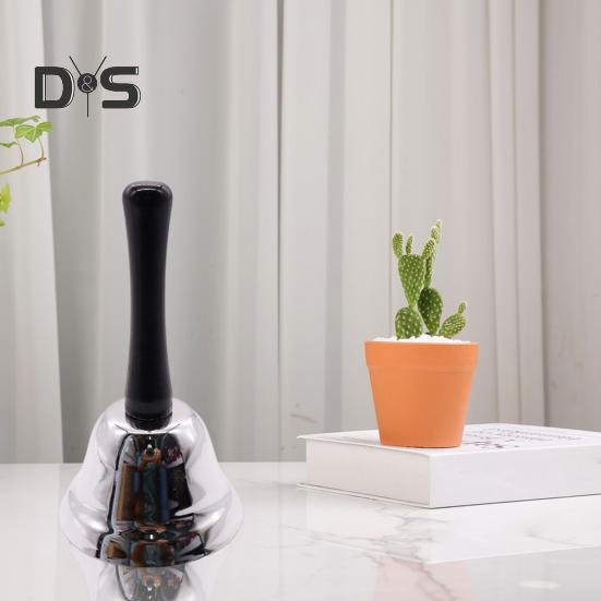 Vintage slitinový ruční zvonek s plastovou rukojetí, super hlasitý, odolný, svatební, večeře, meditace, hudební, výukový, servisní zvonek