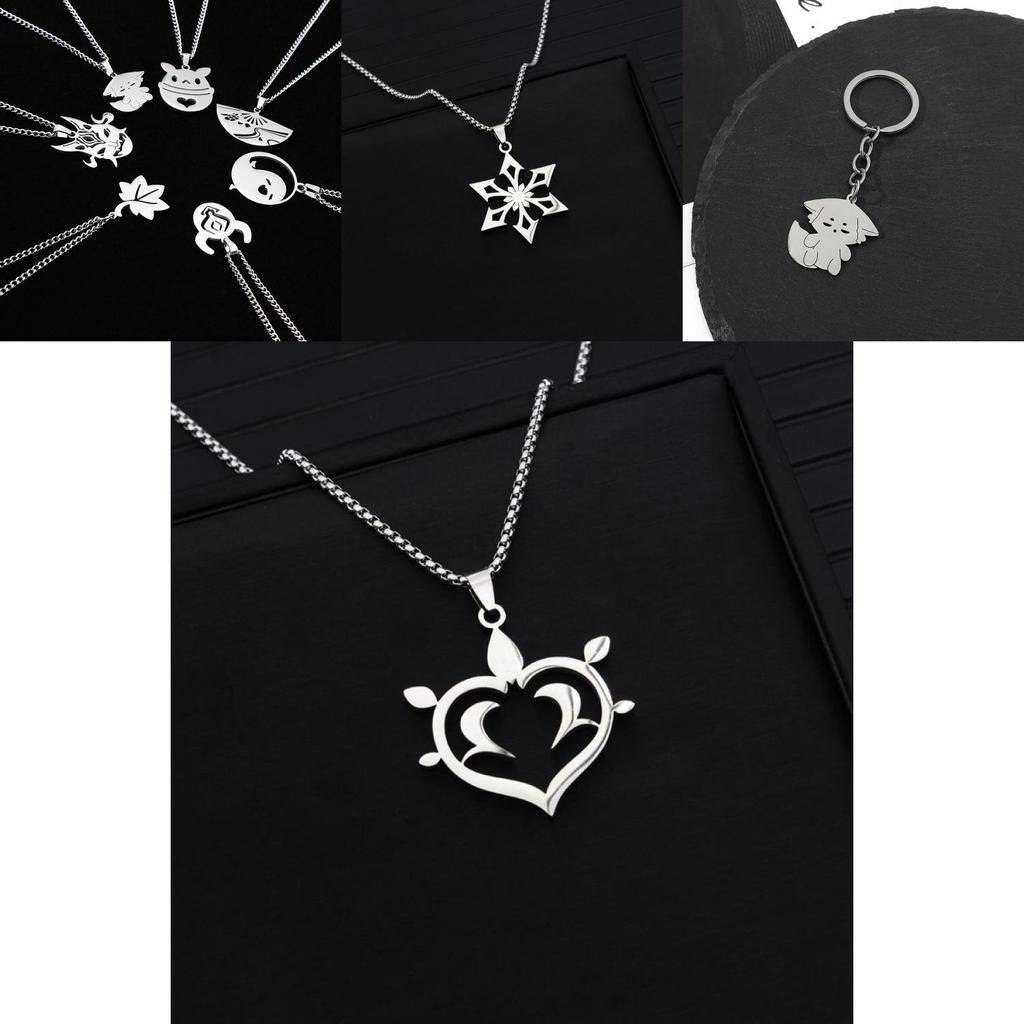 Genshin Impact Pendant Stylish Kids Birthday Gift Cosplay Accessory In Steel