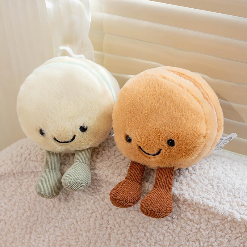 Shaped Macaron Cute Plush Toy Doll With Smiling Expression For Children Gift