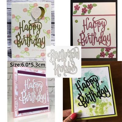 Metal Cutting Dies Stencils Happy Birthday for DIY Scrapbooking