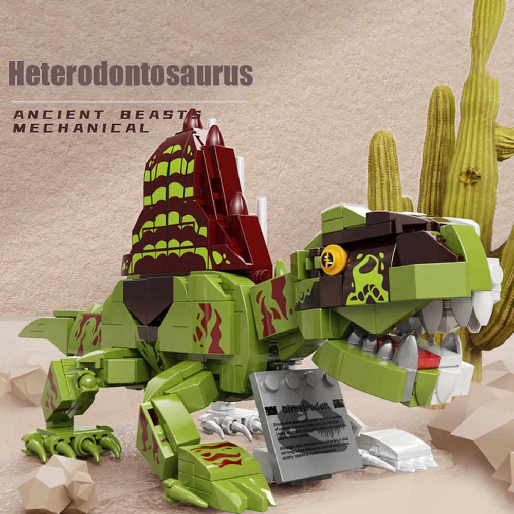 Non-Toxic 389+Pcs Dinosaurs World Building Blocks Toy Set Bricks Assembly Puzzle Model Creative Education Desk Display Gifts