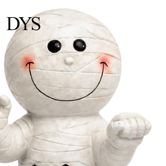 Unique Home Accents Resin Mummy Atmosphere Light, Halloween Smiling Statue with Cute Decor Bat Decor, Cartoon Figurine Light for Desktop Ornament Hand