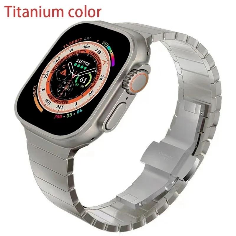 Link Bracelet Correa For Apple Watch Ultra 3 2 Band 49mm 11 10 9 8 7 6 Se 45mm 41 44 Stainless Steel Strap for Iwatch 42mm 46mm