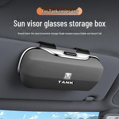 Série Tanque 300-500 Estojo para Óculos e 700 Clipe para Para-sol - Acessórios de Interior de Carro