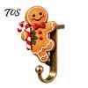 Elk Christmas Stocking Holders Holder for Mantel Shelf, Resin Santa Snowman Retro Metal Hanging Hooks Reindeer Hooks, No-Drill Fireplace Hanger