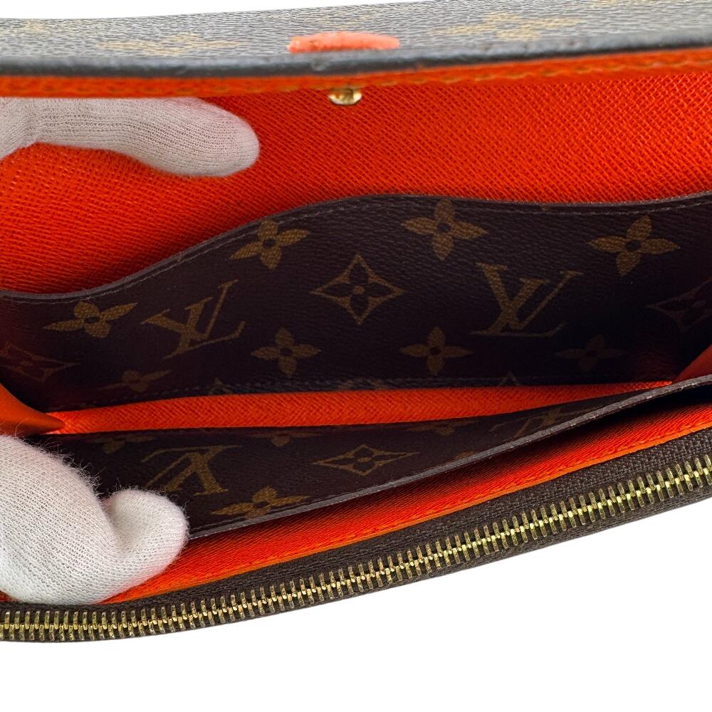 LOUIS VUITTON M61578 Monogram leather Portefeuille Emily Purse Brown leather Women Used