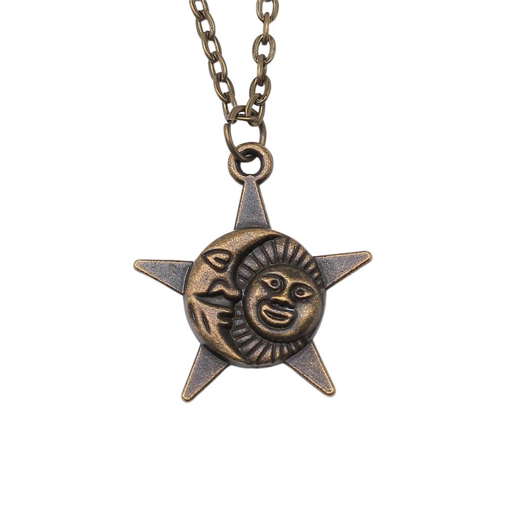 Hollow Charm Star Necklace Minimalist Geometric Pendant Celestial Aesthetic Jewelry 43cm Chain