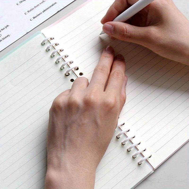 30 Holes Loose-Leaf Plastic Binding Ring Spring Spiral Rings Binder Strip for A4 Paper Notebook Stationery Office Supplies - PP Material