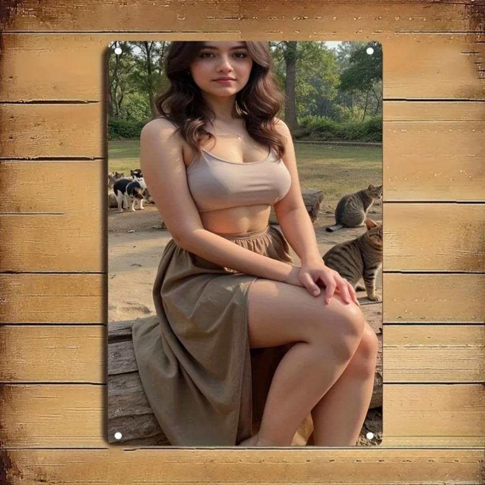 Metal Wall Art Sign, Humorous Home Bar Decor, 2D Flat Waterproof Christmas Gift Sign