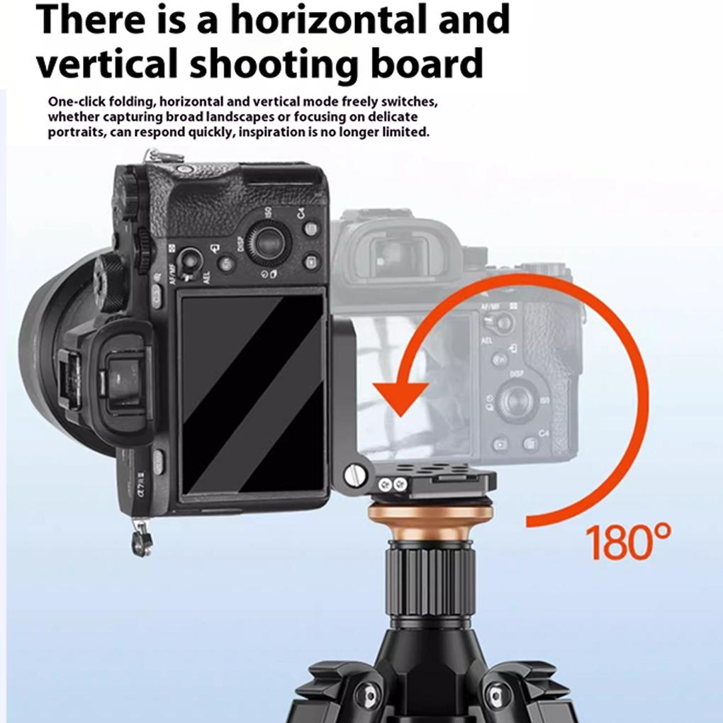 Folding Camera L Bracket Vertical Horizontal Switching Quick Release Plate for DJI RS3 DSLR Monopod Stabilizer