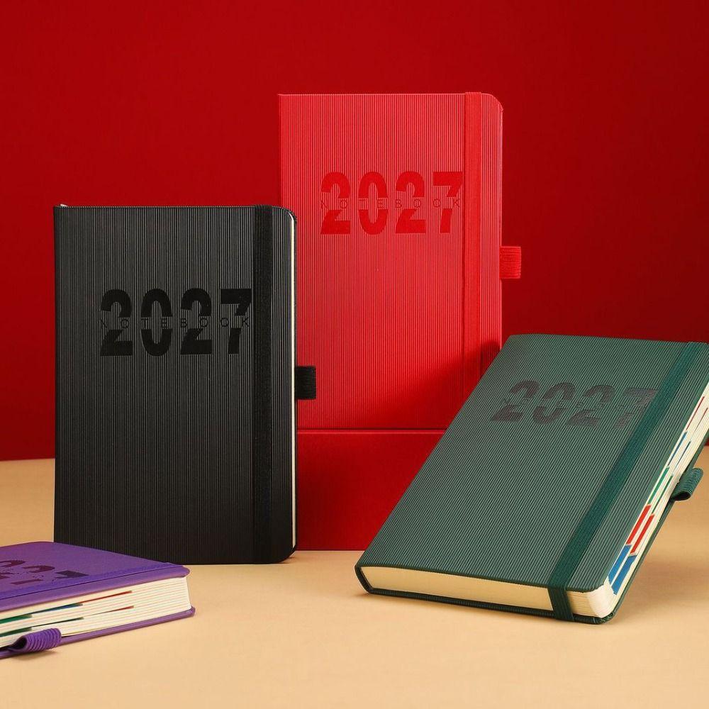 English 2027 Schedule Planner Notepad Wear-resistant Office Work Planner  Student