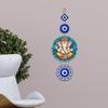 Shri Ganesha with Evil Eye Wooden Wall Hanging For Luck Properity For Home Decoration | Livingroom | Spiritual Decor Items