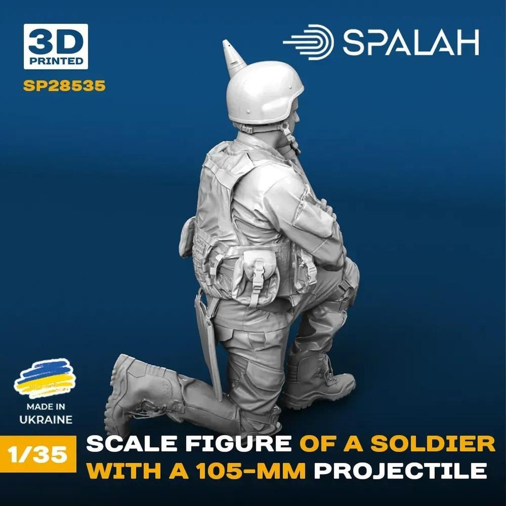 Spallach Artillery with 105mm Shells Resin Kit SPU28535 1/35 (Person)