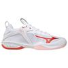 Mizuno Wave Claw Neo Fabric Leather Versatile Comfortable Non-Slip Durable Breathable Low-Top Badminton Shoes Unisex Sneaker Pink White Red 71GA207065