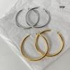 2024 European & American Minimalist Gold-Tone C-Shaped Hoop Earrings for Women