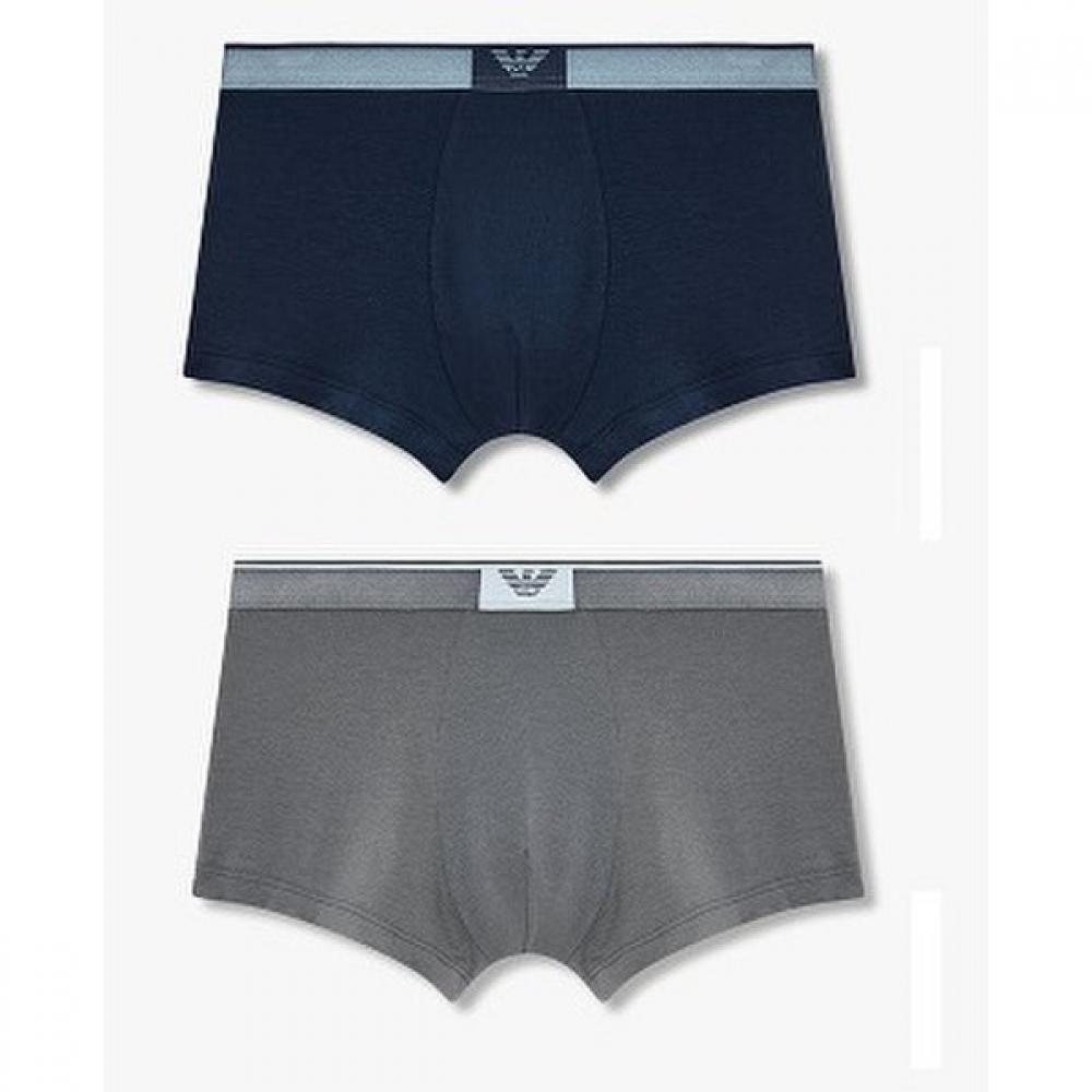 Emporio Armani Мужские S блестящие полосы с логотипом орла ящики Набор 2 типа 0814312038 0814312039 M(100)
