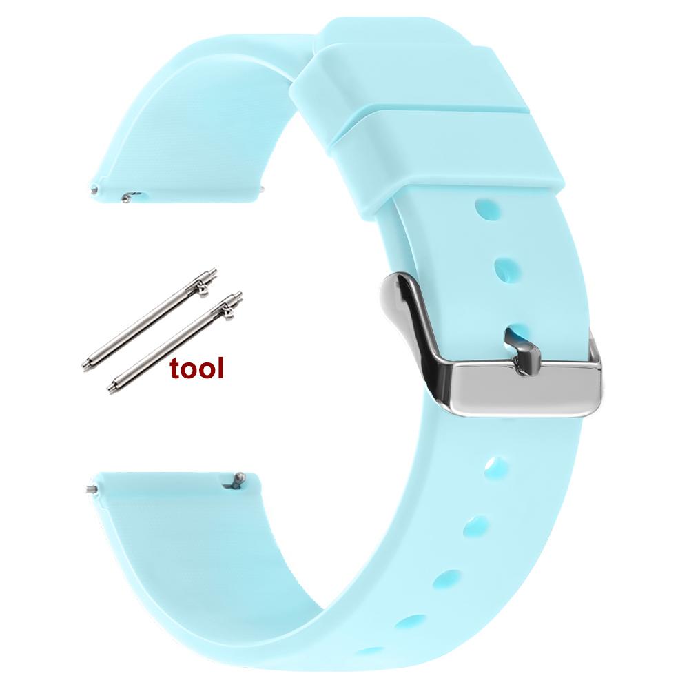 12/14/16/18/20/22/24mm Silikon Uhrenarmbänder Weiches Schnellverschluss Gummi Uhrenarmband für Samsung Galaxy für Huawei UhrenarmbänderGürtel