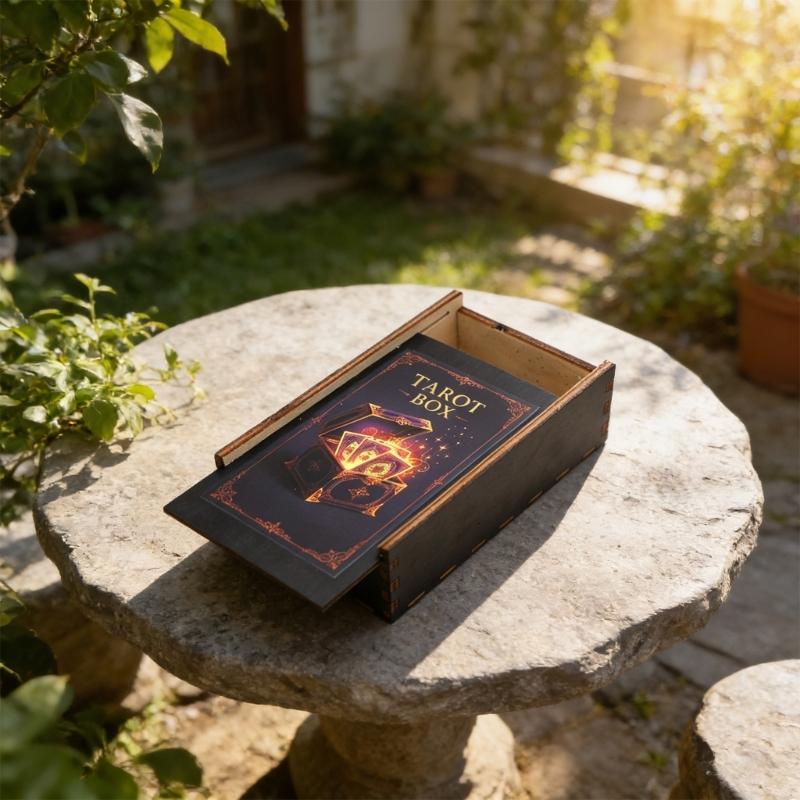 Rechteckige Holzkarte Box Spielkarten Tarots Behälter Schmuck Aufbewahrungskoffer Verpackung Poker Spiel Leere Poker Karten Aufbewahrungskoffer
