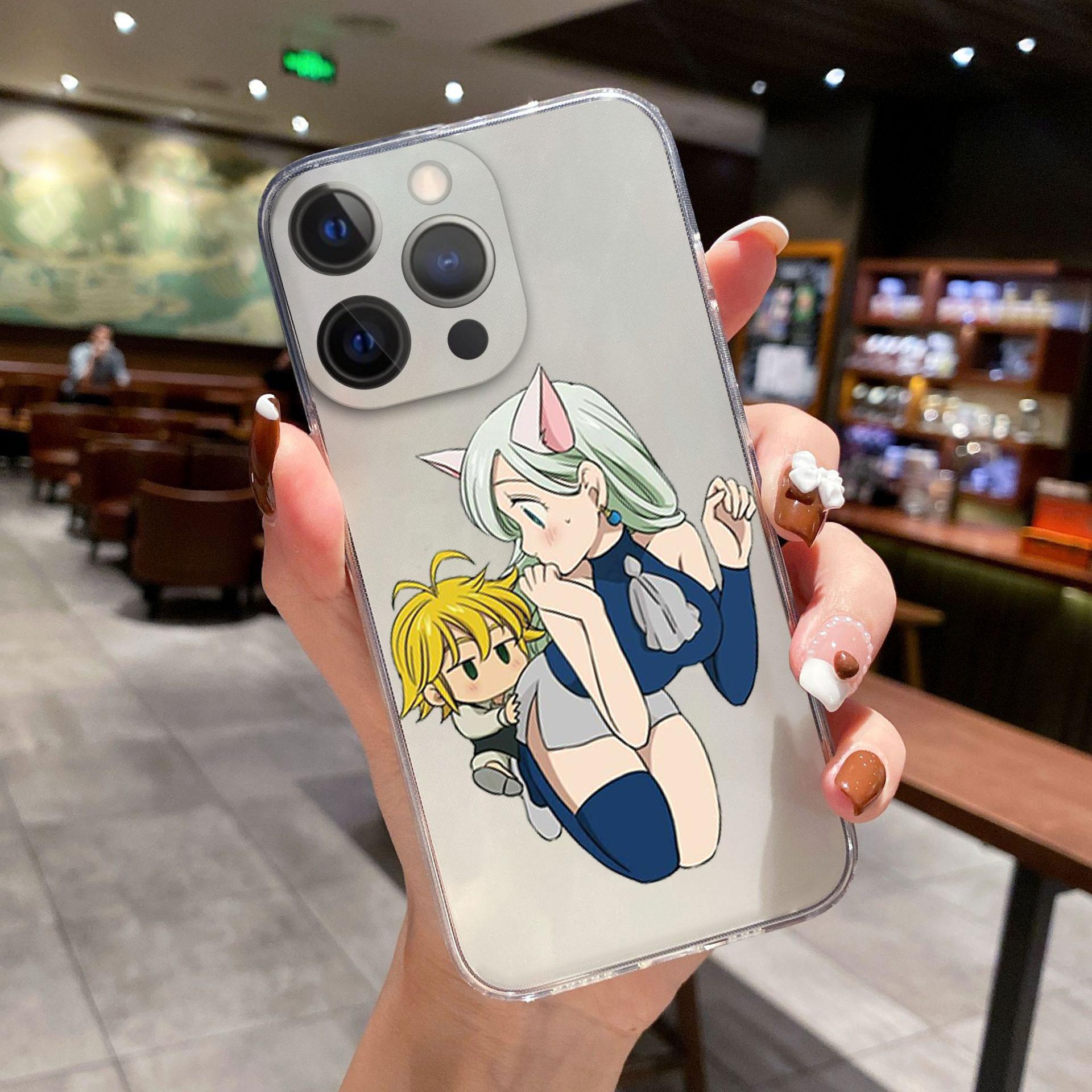 

Японське аніме Сім смертних гріхів Meliodas Phone Case For iPhone 11 12 13 Pro Max X XR XSMAX X 8 7Plus 13Mini Clear Soft TPU case iPhone 13Pro Max