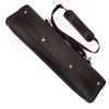 Flute Carrying Bag Hand Synthetic Leather Wind Instrument Storage Case with Shoulder StrapBrown
