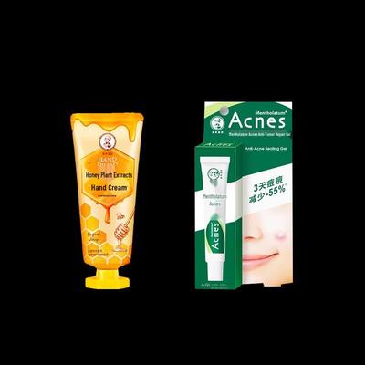 Mentholatum Honey Plant Hand Cream & Acnes Anti-Acne Gel Set