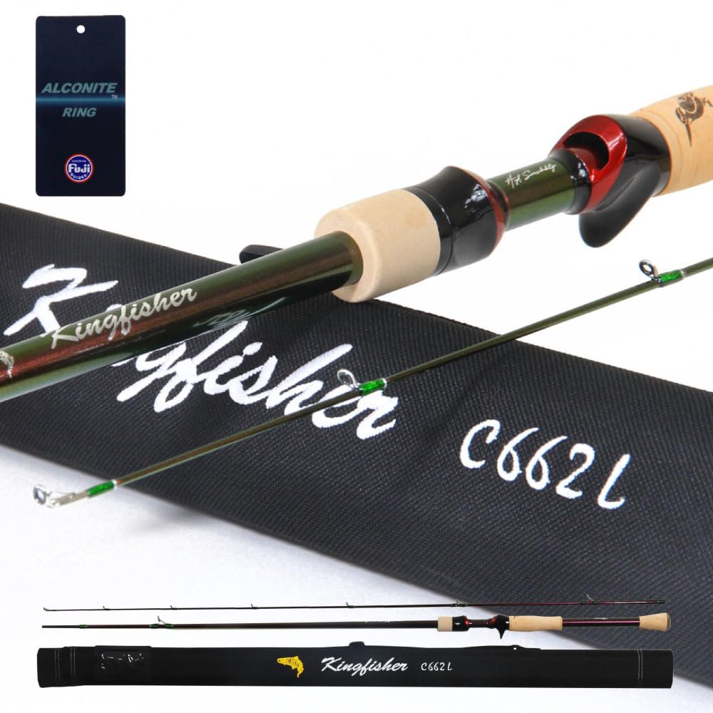 Orig Fishing Tackle Kingfisher Lure Style with Hard Rod Case for Trout, Bass, and Rockfish, C662L (ori-784047)