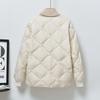 Diamond-shaped Bread Cotton-padded Jacket Autumn and Winter Simple Solid Color Western Style Warm Cotton-padded Jacket Women's Clothing