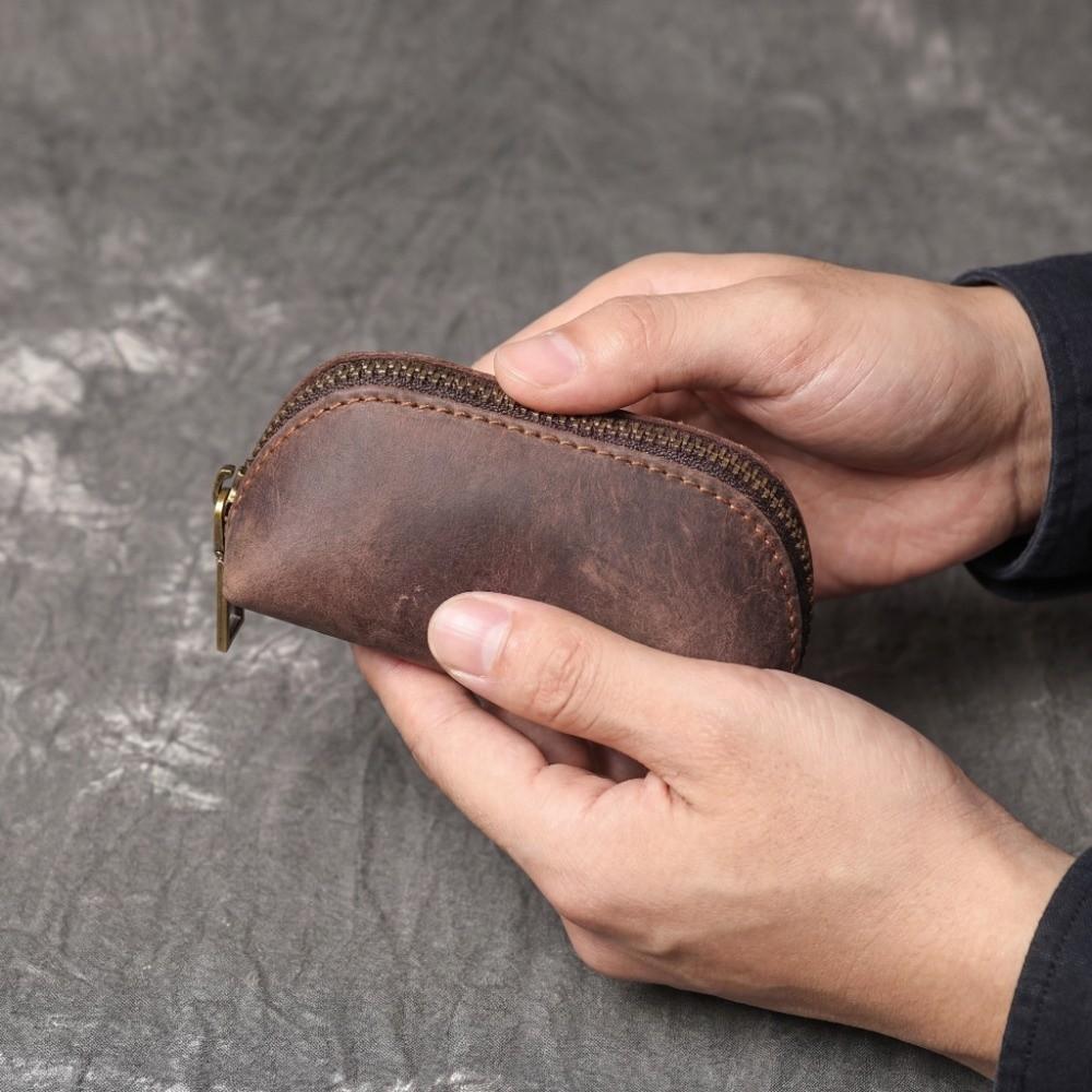 Large Capacity Men Key Ring Pouch Anti-lost Car Key Retro Money Bag  Shopping