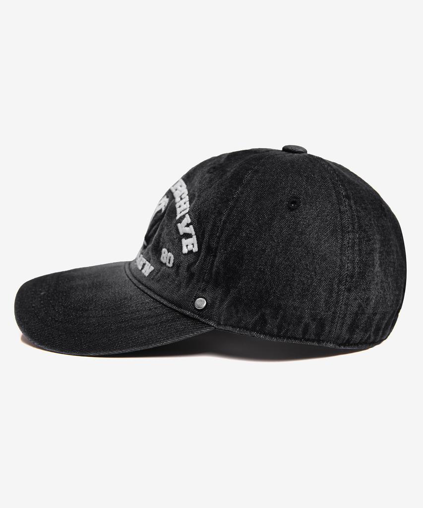 Sekeonmonollogeu Washed Denim Heritage Archive Ball Cap [Black]_Seac007Black