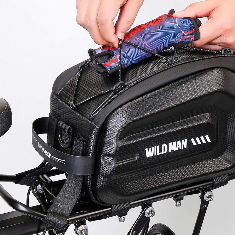 4L Portable Bicycle Pannier Multifunction EVA Hard Shell Bike Bag Large Capacity Waterproof for Outdoor Riding Travel
