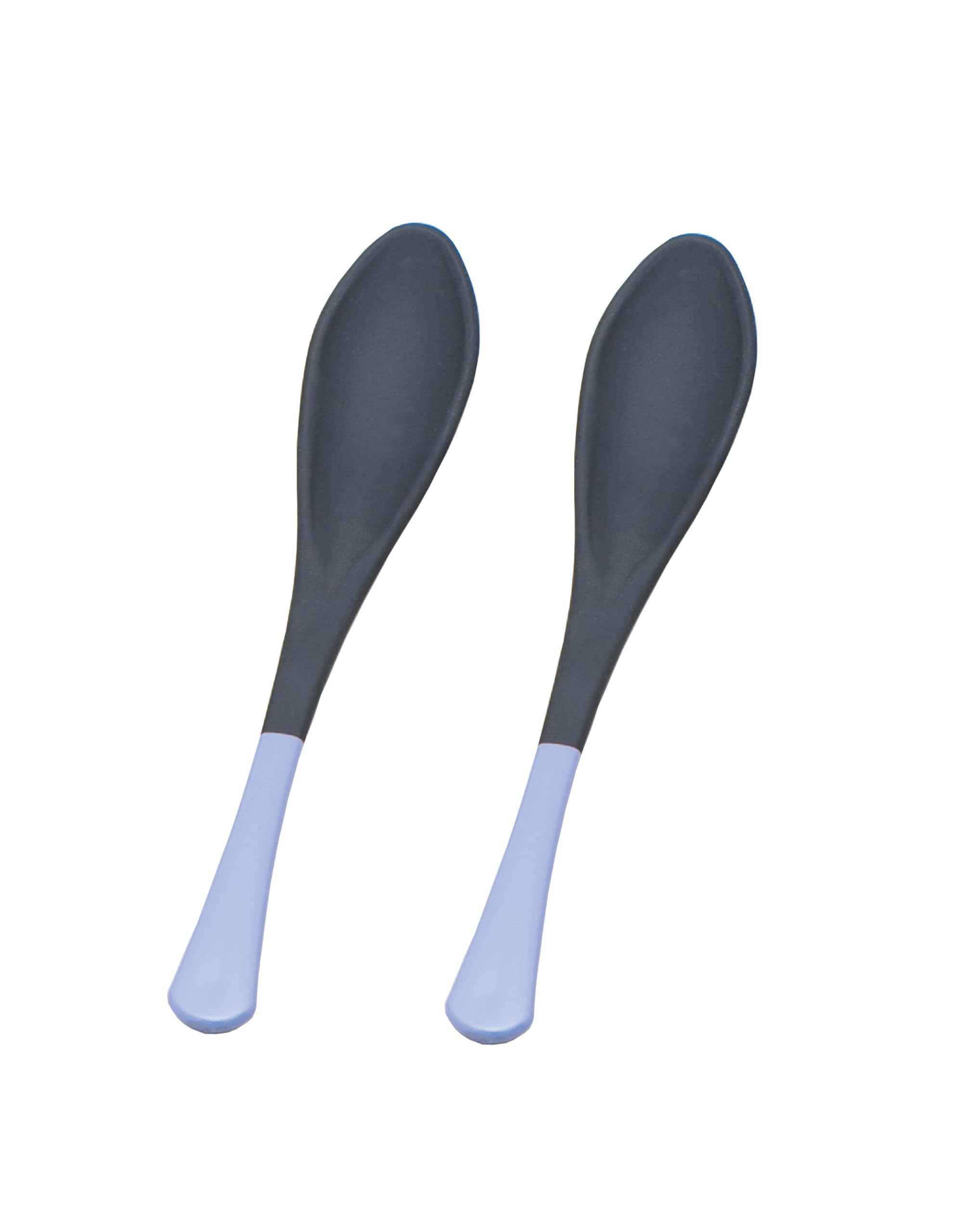 Wakaizumi Japanese Restaurant Porridge Spoon Set of Lacquerware, Lacquerware, (Small), Black/Purple, 2, H-60-36 чёрный