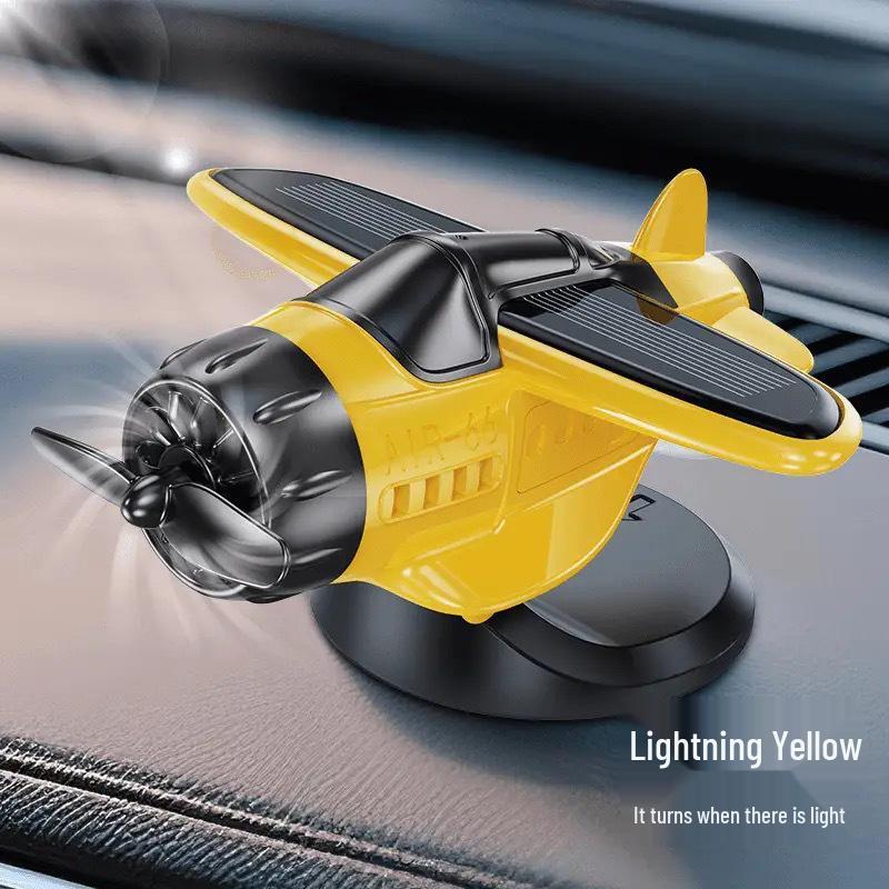 Solárna rotujúca ozdoba lietadla do auta