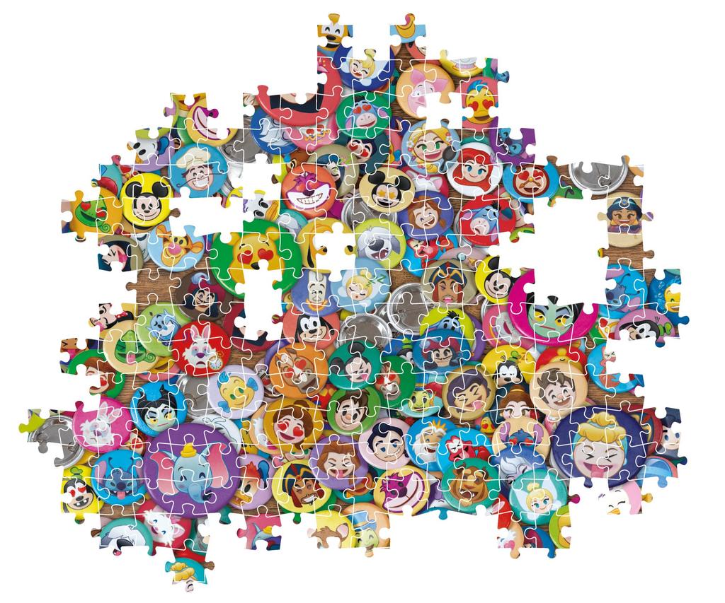 Clementoni 39830 Disney Impossible Classic 1000 Piece Jigsaw Puzzle, Adults 14-99 Years Old, Gift for Men and Women, Hard Jigsaw Puzzle, Made in