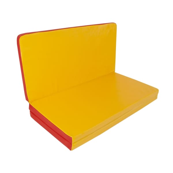 gymnastic mat Gamma 150x100x5 trzyczęściowy - red/yellow