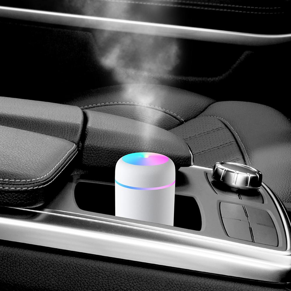 Portable 300ml Electric Air Humidifier Aroma Oil Diffuser Usb Cool Mist Sprayer With Colorful Night Light For Home Car