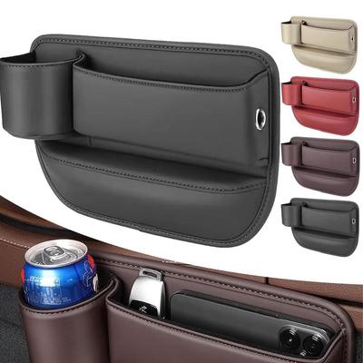 Car Seam Leather Storage Box Car Center Console Leak Proof Tool Car Seat Storage Miscellaneous Box Bag