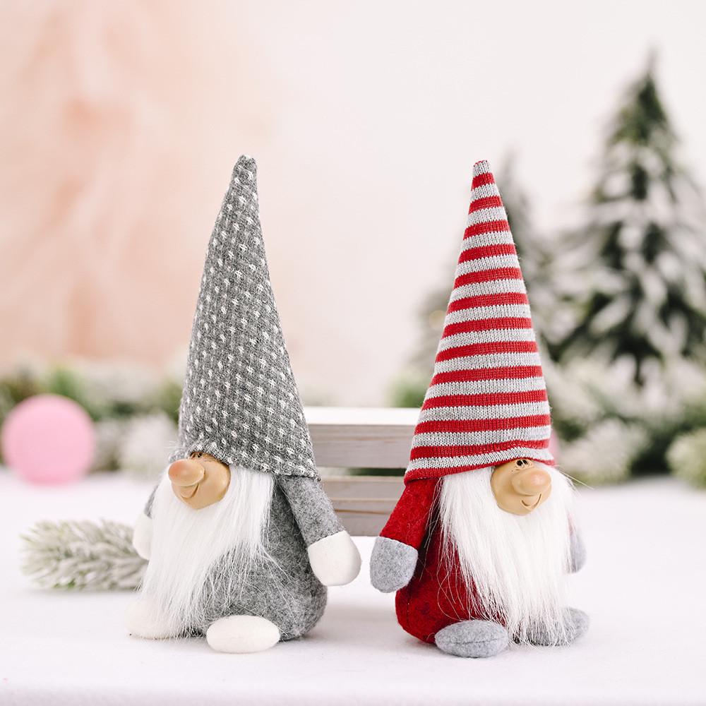 Weihnachten Weihnachtsmann Figur Handgefertigtes Handwerk Saisonal Heimdekoration Puppe Plüsch