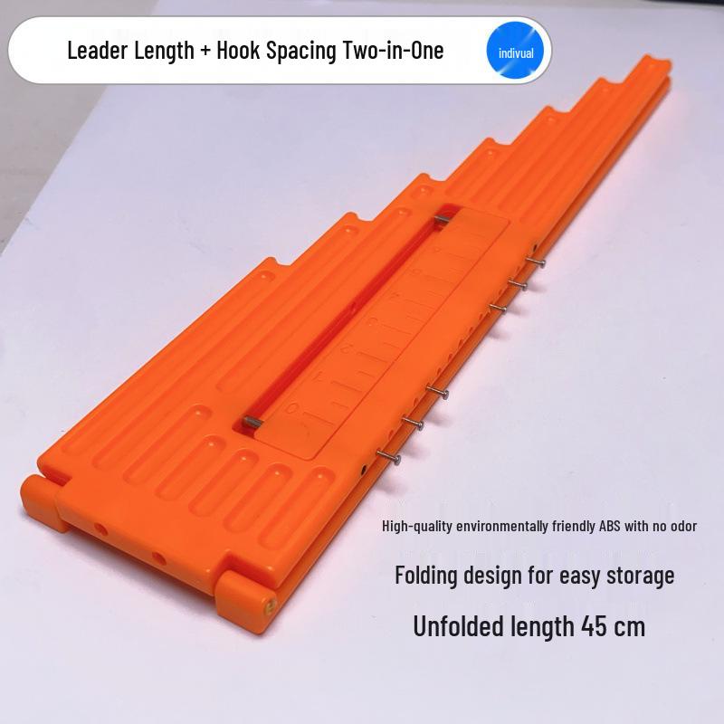Multifunctional Telescopic Leader Line Ruler & Knotting Tool with Hook - Fishing Tackle Accessory