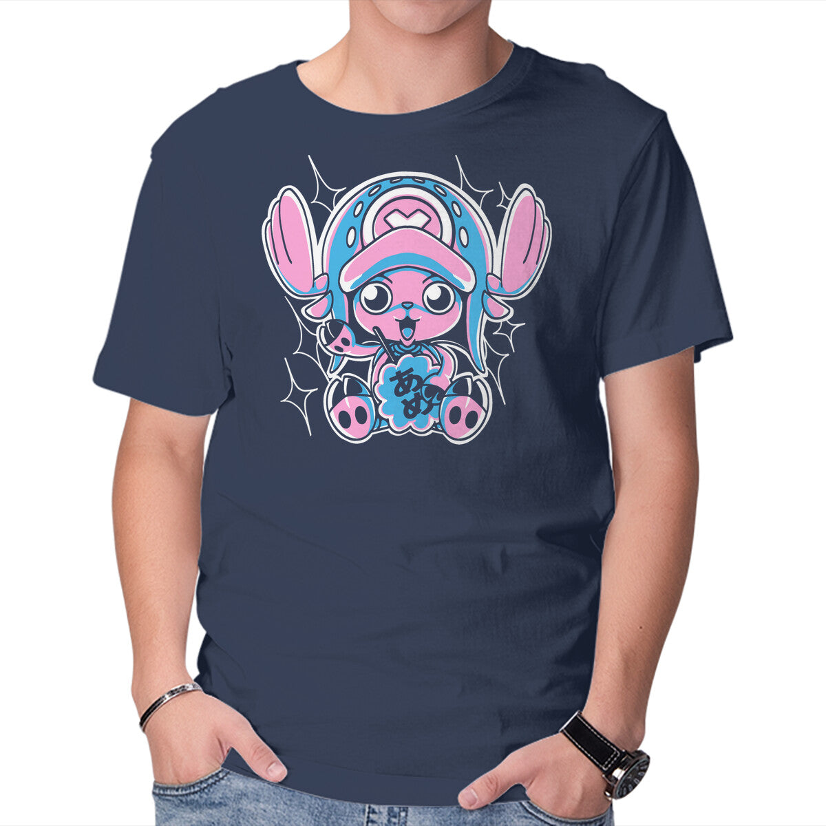 Unisex Crew Neck T-Shirt Lucky Reindeer Graphic Short Sleeve Casual Tee XL