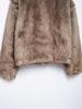 2024 Autumn Women's Vintage Faux Fur Coat In European & American Fashion