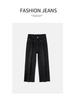 Women's High-Waisted Elastic Wide-Leg Jeans, Spring/Summer 2026 Collection, American Retro Denim, Solid Color, Casual Long Pants.