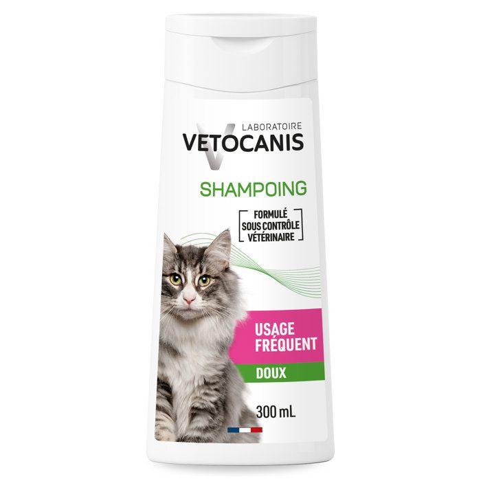 Shampoing chat - VETOCANIS - 300 ml - Sans paraben, glycérine végétale, poil doux et brillant